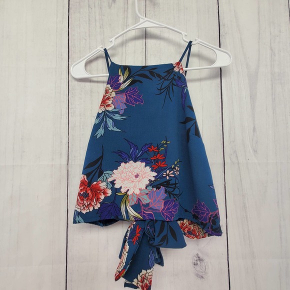 Windsor High Neck Open Back with Bow Tie Back Fitted Crop Top EUC Large - Picture 1 of 4